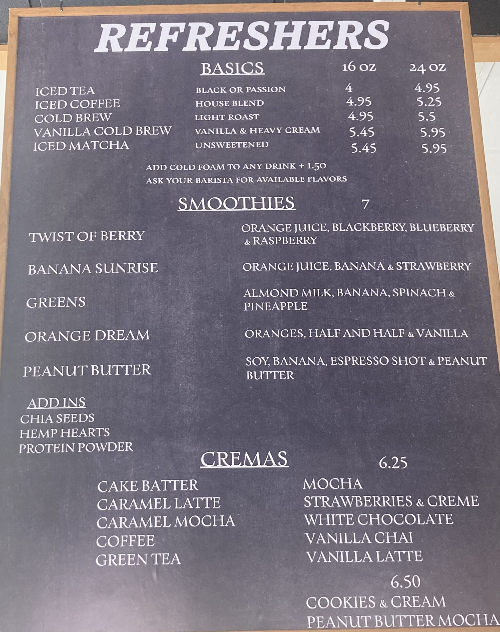 Menu - Craft Bakeshop & Eatery